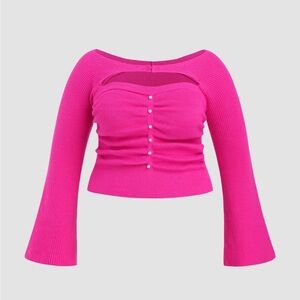 Chic Hot Pink Knit Top